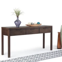 60" Fabian Wide Console Table Walnut Brown - WyndenHall