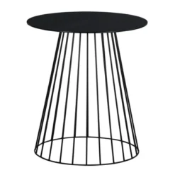 Element Round Side Table Black - Adore Decor