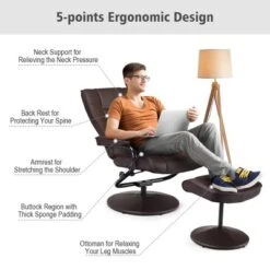 Costway Recliner Chair Swivel PU Leather Lounge Accent Armchair W/ Ottoman Brown 16 Costway Recliner Chair Swivel PU Leather Lounge Accent Armchair W/ Ottoman Brown -Lush Living Store GUEST 00d22616 5128 49cd 83cc d0f934b77b16