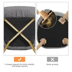 Yaheetech Modern Boucle Fabric Accent Chair For Living Room Bedroom -Lush Living Store GUEST 00f41572 49cb 4193 b67a 9223818ff55b