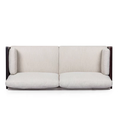 Sofia Mid-Century Modern Upholstered 3 Seater Sofa - Christopher Knight Home 6 Sofia Mid-Century Modern Upholstered 3 Seater Sofa - Christopher Knight Home - Image 4