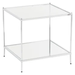 Benton Glam Mirrored End Table - Chrome - Aiden Lane -Lush Living Store GUEST 01a5dcc8 2f71 4efb a41e 968703b04106