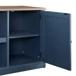 58" TV Stand For TVs Up To 64" Navy/Walnut - Home Essentials -Lush Living Store GUEST 01c4dede d214 4299 a79e aa8596ef8e71