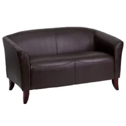 Flash Furniture HERCULES Imperial Series LeatherSoft Loveseat With Cherry Wood Feet -Lush Living Store GUEST 02092cf5 1857 414f a7d7 d60c86e3e513