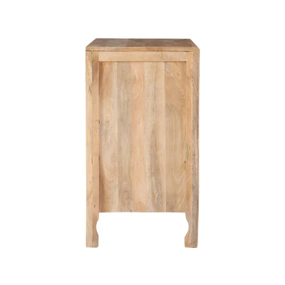 Heady 1 Door Carved Cabinet Natural - Powell Company 6 Heady 1 Door Carved Cabinet Natural - Powell Company - Image 4