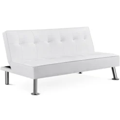 Yaheetech Faux Leather Adjustable Convertible Sofa Bed Couch Futon For Living Room -Lush Living Store GUEST 029d2547 f183 4bc5 82e3 f267e4505966