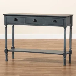 Garvey Wood 3 Drawer Entryway Console Table - Baxton Studio -Lush Living Store GUEST 02a3e423 96c2 4a61 a9d1 6ac5286e5327