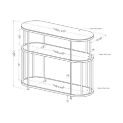Invergarry Mirrored And Tempered Glass Sofa Table Gold - MiBasics 9 Invergarry Mirrored And Tempered Glass Sofa Table Gold - MiBasics -Lush Living Store GUEST 02b77478 f251 4f4d 9aa3 92cb3a0d4bf3