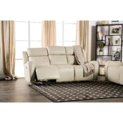 Morada Powered Faux Leather Recliner Sofa - HOMES: Inside + Out