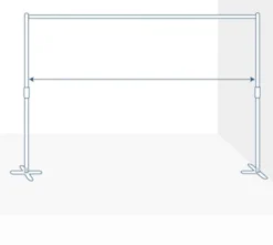 RoomDividersNow End2End Portable Alloy Steel Freestanding Stand 7ft Tall X 12ft Wide, Medium Silver -Lush Living Store GUEST 02cbb8d5 680b 43d6 b6cb fdeccc1aca65