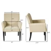 Costway Set Of 2 Arm Chair Guest Chair Home Office W/ Wooden Legs -Lush Living Store GUEST 03758617 8f89 4bc4 b5d9 bc37f1cf5b9d