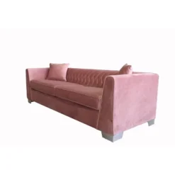 Cambridge Contemporary Sofa Steel/Blush - Armen Living -Lush Living Store GUEST 037b212e 3cc0 440c 95ed e0af4165d595