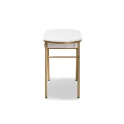 Mabel Metal Console Table With Faux Marble Tabletop Gold - Baxton Studio -Lush Living Store GUEST 03bf758a 0e86 426a a85b 104f1234fd9c