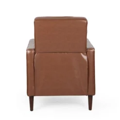 Mervynn Mid-Century Modern Button Tufted Recliner Cognac Brown/Dark Espresso - Christopher Knight Home -Lush Living Store GUEST 047acb68 39cb 42ff ba28 aa5b7c384533