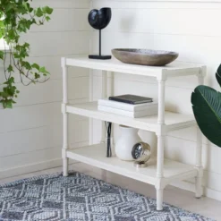 Rafiki 3 Shelf Console Table - Distressed White - Safavieh 11 Rafiki 3 Shelf Console Table - Distressed White - Safavieh -Lush Living Store GUEST 04a65ad6 f223 4977 9cd2 6f82f7a54c86
