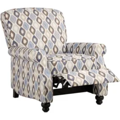 Elm Lane Blue Diamond Recliner Chair Modern Armchair Comfortable Push Manual Reclining Footrest For Bedroom Living Room Reading Home Relax Study Den -Lush Living Store GUEST 04ca7d67 6659 48ab 88c3 bb484c55a65a