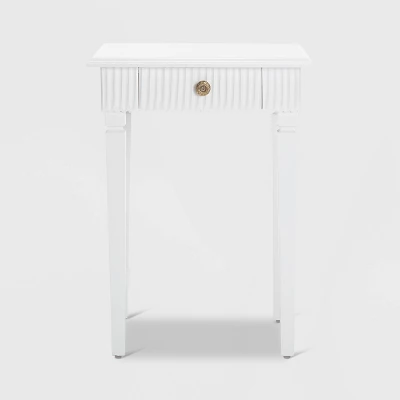 Atwood Side Table With Drawer White - Finch 6 Atwood Side Table With Drawer White - Finch - Image 4