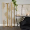 Glam Geometric Room Divider Screen Gold - Olivia & May