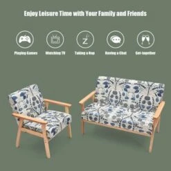 Costway Modern Living Room Sofa Set W/ Loveseat Sofa Couch & Accent Armchair -Lush Living Store GUEST 057955ae 248a 408e a660 50665a6e4298