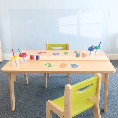 Whitney Brothers Acrylic Tabletop Partition - 46" Wide 3 Whitney Brothers Acrylic Tabletop Partition - 46" Wide