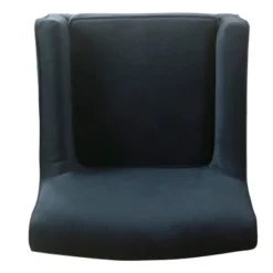 Davis Mid-Century Accent Chair Navy Velvet - HomePop -Lush Living Store GUEST 061d6610 3ffe 4771 9583 361c9e540033