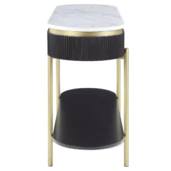 Cartehena Faux Marble Sofa Table With Drawer - HOMES: Inside + Out -Lush Living Store GUEST 0654693f 6a50 4911 8779 32b2e9020882