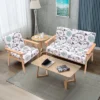 Tangkula 2 Piece Loveseat And Single Sofa Set Fabric Upholstered Couch & Accent Armchair White+Blue/Blue/Yellow Floral -Lush Living Store GUEST 06d08427 66d8 4b7c 981a b632ec969337