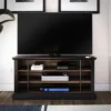 Hoffman Rustic TV Stand For TVs Up To 50" Black And Walnut - Room & Joy