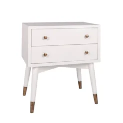 Knox 2 Drawer Side Table With Brass Accents - East At Main -Lush Living Store GUEST 06ffaadc bd96 4e51 883a c1d3b35b1ba6