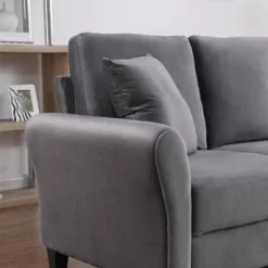 Clio Velvet Upholstered 3 Seater Sofa Couch,78 Inches Long Sofas,Modern Velvet Couch 3 Seater Sofa With 2 Pillow-Maison Boucle -Lush Living Store GUEST 0712c513 5824 4991 8bf1 a53a7eb5caaa