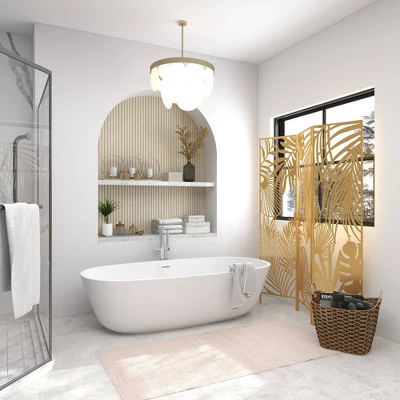 Glam Metal Palms Room Divider Screen Gold - Olivia & May 16 Glam Metal Palms Room Divider Screen Gold - Olivia & May - Image 14