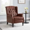 Walter Contemporary Tufted Recliner Cognac Brown/Dark Brown - Christopher Knight Home -Lush Living Store GUEST 0769868c 9393 436b a346 9b000d04947e