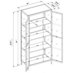 60" Crystal Cove Glass Cabinet Black - Threshold™ Designed With Studio McGee -Lush Living Store GUEST 077c9530 b6e5 4ff2 8a6c 21b25ae09cb5