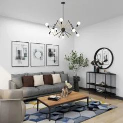 Contemporary Metal Console Table Black - Olivia & May -Lush Living Store GUEST 078ccfcc d58f 4b29 b082 5168fe1f93ef