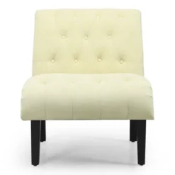 Costway Armless Accent Chair Upholstered Tufted Lounge Chair Wood Leg -Lush Living Store GUEST 07d591ec 2967 41c2 a14b ac13a7c4408b