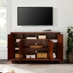 Cambridge Full Size TV Stand For TVs Up To 60" Dark Brown - Crosley -Lush Living Store GUEST 081d2610 7359 4262 9277 340e2e71f1c3