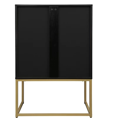 Natural Rattan 2 Door High Cabinet With Built-In Adjustable Shelves - ModernLuxe 10 Natural Rattan 2 Door High Cabinet With Built-In Adjustable Shelves - ModernLuxe - Image 8