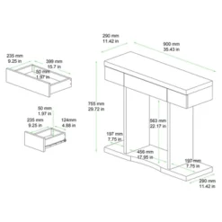 Otis Wood 3 Drawer Console Table Oak Brown - Baxton Studio -Lush Living Store GUEST 087f4d99 cf8f 4eb6 ad96 7b1d80236aac