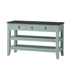 48" Solid Wood Top Modern Living Room Console Table With 3 Drawers And 2 Shelves - ModernLuxe -Lush Living Store GUEST 088c48c5 d5cf 4646 ba93 1ff00553a278