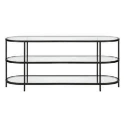 Black Bronze Oval TV Stand - Henn&Hart -Lush Living Store GUEST 0934f682 f877 4c34 ab5a c0cf9ef87587