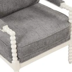 Velvet Accent Spindle Chair With Ottoman, Modern Arm Reading Chair With Armrests Pad And Footrest-ModernLuxe -Lush Living Store GUEST 095dc745 7538 4786 96d8 6f38ad0424a4