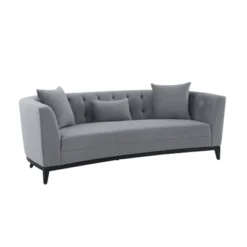 Melange Velvet Sofa Gray - Armen Living