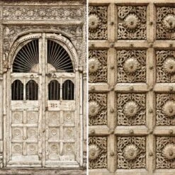 6" Double Sided Stone Doorway Canvas Room Divider Gray - Oriental Furniture -Lush Living Store GUEST 0974c57a fd43 4c37 a411 002f69707388