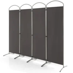 Costway 4 Panels Folding Room Divider 6 Ft Tall Fabric Privacy Screen Black/Brown/Grey/White -Lush Living Store GUEST 09809a96 c51f 4d77 83dc 2b59e031d4dd
