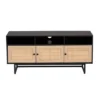 Declan Wood And Natural Rattan 3 Door TV Stand Espresso Brown/Black - Baxton Studio -Lush Living Store GUEST 0a0172ae 18b1 4951 8622 182cd274939a