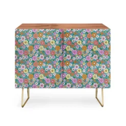 Schatzi Betty Floral Walnut Brown Credenza - Deny Designs -Lush Living Store GUEST 0a08189f 7065 45b8 9b46 e2332000a555