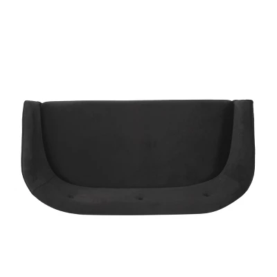 Brayer Modern Glam Tufted Velvet Loveseat - Christopher Knight Home 4 Brayer Modern Glam Tufted Velvet Loveseat - Christopher Knight Home - Image 2