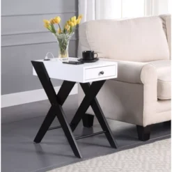 Fierce Side Table With USB Charging Dock - Acme Furniture -Lush Living Store GUEST 0a43b125 d108 4fda 8095 439be87c9032