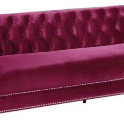 67" Heibero Sofa Burgundy Velvet - Acme Furniture -Lush Living Store GUEST 0a5198df f800 45b9 900d 38279f2d2890