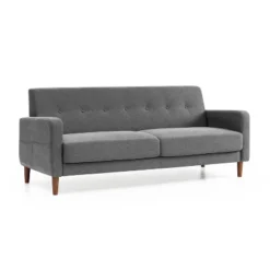 Adair Mid-Century Modern Sofa Couch With Armrest Pockets Tufted Linen Fabric - Mellow 17 Adair Mid-Century Modern Sofa Couch With Armrest Pockets Tufted Linen Fabric - Mellow -Lush Living Store GUEST 0a59e63a ec97 4489 b9f2 9c9caf8c2576